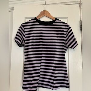 ASOS design purple and black striped t-shirt size 2
